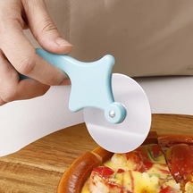 Honeybeeshop Turuncu Pp Saplı Paslanmaz Çelik Pizza Kesici Mutfakta Pizza Pankek Turta İçin Pratik Alet Turuncu