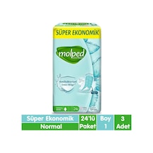 Molped Süper Ekonomik Antibakteriyel Ped Normal 3 x 24'lü