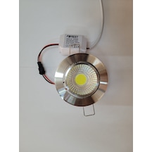 Forest 5 Watt Krom Kasa Beyaz Işık Trafolu Soğutmalı Cob Led Spot 6 Lı Paket