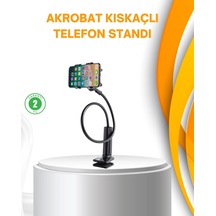 Esnek Gövdeli Mandallı Masaüstü Telefon Tutucu 1 Adet