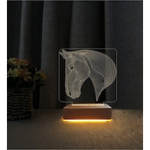 At Çizim 3d Led Masa Lambası Doğum Günü Lamba Yılbaşına Özel Hediyeler