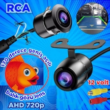 170'' Geniş Açı Balık Gözü Ahd 720p Kelebek Kamera Ön Yan Veya Arka Kullanıma Uygun 12 V 18,5 Mm