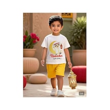 Stil X Ramazan Bayramı Baskılı Erkek Çocuk Tshirt, %100 Pamuklu Kumaş Beyaz-10