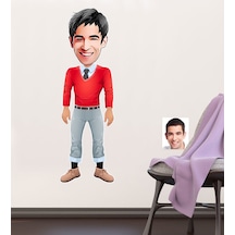 Kişiye Özel Erkek Karikatürlü Duvar Sticker 50X70CM 13