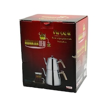 Hünkardem Pramit Çelik Çaydanlık Seti Ve Takımı Alt Suluk: 1.5lt Üst Demlik: 0.9lt Mini Boy Diğer