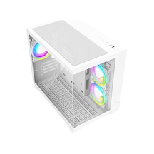 Revenge Nova 3 RGB Fanlı Temperli Cam Boş Panel M-ATX Oyuncu Bilgisayar Kasası Beyaz
