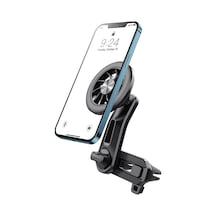 Araç İçi Manyetik Telefon Tutucu Havalandırma Izgarası Uyumlu 360 Döner Mini Fan Tasarımlı Telefon Standı
