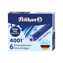Pelikan Kartuş Serisi Tp6x Dolma Kalem Kartuşu Mavi Tek Renk