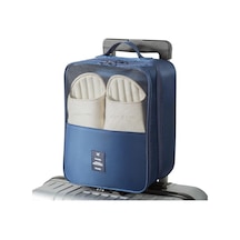 Lacivert Taşınabilir Seyahat Ayakkabı Çantası Çok Fonksiyonlu İç Giyim Elbise Çantası Ayakkabı Organizatörü Saklama Hurç 56772991