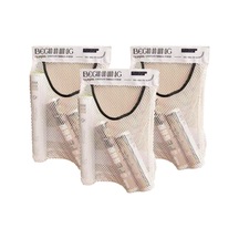 Suofeng 3'lü Nylon Askıklı Ağız Çantalar - Ev Kullanıma Uygun, Giyim Ve Aksesuar Saklama, Katlanabilir Kapaklı Bej