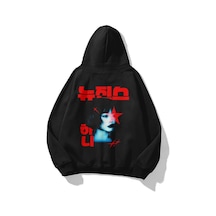 Startmore Unisex Hanni Newjeanz Sweatshirt Siyah Siyah