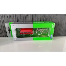 Welly Metal 1:87 Ölçekli Volkswagen Uyumlu T2 Minibüs Anahtarlık Kırmızı