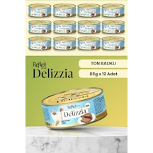 Reflex Plus Delizzia / Kıyılmış Ton Balıklı Yetişkin Kedi Maması 85g X 12 Adet