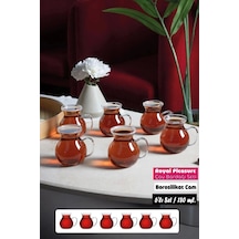 6'lı Bardak Set Pleasure Borosilikat Cam Isıya Dayanıklı Keyfi Ala Kulplu Çay Fincanı Bardağı