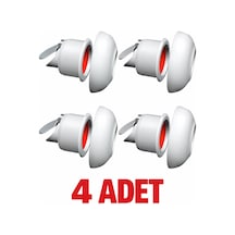 4 Adet Çekvalfli Adaptör Conta Ø50 Lavabo Gideri Koku Ve Böcek Önleyici Kolay Montaj Beyaz
