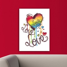 Renkli Kalp ve Love Yazısı Forex Tablo