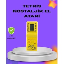Mey İthalat Klasik Tetris Oyunu El Konsolu - Taşınabilir Pil İle Çalışan Retro El Aterisi