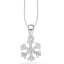 Swarovski Taşlı Özel Tasarım Kar Tanesi Snowflake Kadın Gümüş Kolye