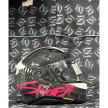 Shoeı Nxr Profesyonel Fullface Kask Beyaz - Pembe