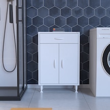 Modilayn Emir 54 X 80 X 32,5 Cm Çok Amaçlı 2 Kapaklı Tek Çekmeceli 2 Bölmeli Dolap