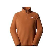 The North Face M Glacier Fleece 1/4 Zip Jacket Erkek Polar-30557 Kahverengi