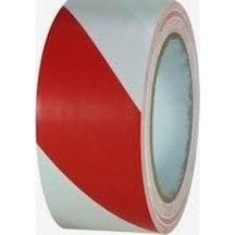 Yer Işaretleme Bandı Pvc 50Mm X 30M Kırmızı Beyaz Renk