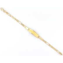 14 Ayar Altın Künye Safderuntakı Sarı Altın