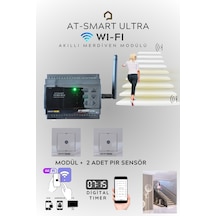 16 Kanal At-smart Ultra Wıfı Akıllı Merdiven Modülü+2 Adet Pır Sensör