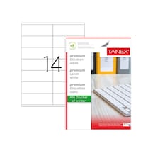 Tanex Premium 105X40 Mm. A4 Lazer Etiket 100 Lü Tw-2614