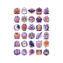 30 Adet Pastel Gotik Cadılar Bayramı Sticker Seti - Laptop Defter Telefon Çok Renkli