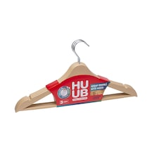 Huub Ahşap Desenli Askı 3'lü - 7 Adet Tarı