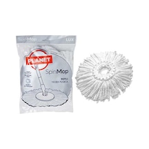 Planet Lux Mop Yedeği Yuvarlak Mop Püskül Mikrofiber Dolgun Spinmop Yedek Up702 - 816998388