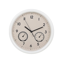 Goldenqian 10 Inç Duvar Saati Sıcaklık Ve Nem Asılı Saatler Ofis Ev Dekor Donanma 82eauu Bej