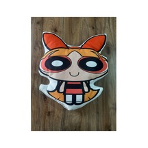Power Puff Girls Blossom Desenli Şekilli Tasarım Chibi Karakter Yastık Çok Renklı