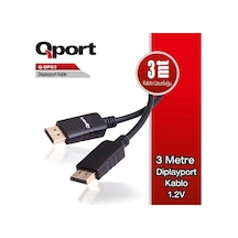 Qport Q-dp34 3metre Dp Kablo 1.4v