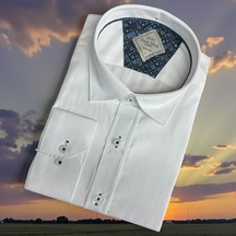 Linen Pamuklu Keten Slim Fit 4 Mevsim Giyilebilen Tek Cepli Gömlek Ekru