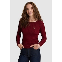 U.S. Polo Assn. Kadın Bordo Basic Kazak 50327560 Vr014