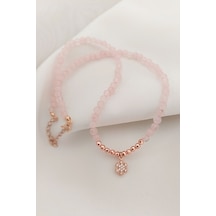 Vaoov 925 Ayar Gümüş Pembe Kuvars ve Hematit Taşlı Nazar Kolye (551667586) Vaoov 925 Ayar Gümüş Pembe Kuvars ve Hematit Taşlı Nazar Kolye (551667586)
