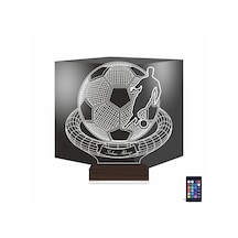 Luvivia Futbol Topu Ronaldo Futbolcu Hediye Kişiye Özel 3d Lamba - Masa Gece Lambası Şeffaf