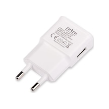 RETRO 5V 2.1A Apple Uyumlu iPad, , Tablet, Telefon USB Şarj Adaptörü - Beyaz
