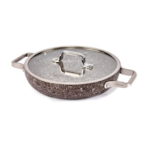Stone-age Terra 22 Cm Çizilmez Yanmaz Yapışmaz İndüksiyonlu Sahan-7654 Kahverengi