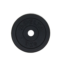 Delta 3 Kg X 2 Adet Siyah Döküm Plaka Çiftli Ağırlık Flanş