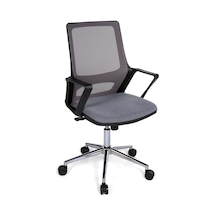Ofisbazaar Lizz Gri Fileli Çalışma Koltuğu Ergonomik Ofis Ve Ev Koltuğu Gri Gri