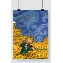 Van Gogh Ayçiçek Tarlası Tasarımlı A3 Poster