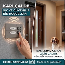 Efe Electric 2'li Dış Kapı Zil Butonu - Çift İsimlikli Sıva Üstü Bina Zili Gri
