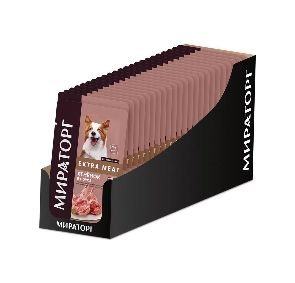 Miratorg Tüm Irklar İçin Koyun Yavrusu Dolu Islak Köpek Maması, 85g 24 35595759