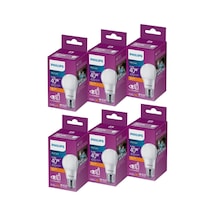 Philips Led 5-40W Ampul 2700K Sarı Işık 6Lı
