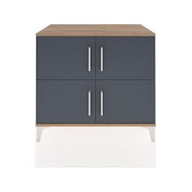 Hyperion Şifonyer Tek Raflı 4 Kapaklı 88x44x80 Çam-antrasit Çam