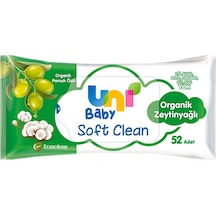 Uni Baby Soft Clean Organik Pamuk Özlü & Organik Zeytinyağlı Islak Mendil 12x52 Adet UNI-9108