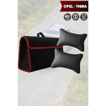 Opel Tigra Uyumlu Koltuk Yastığı Bagaj Çantası Siyah Renk Lüks Model